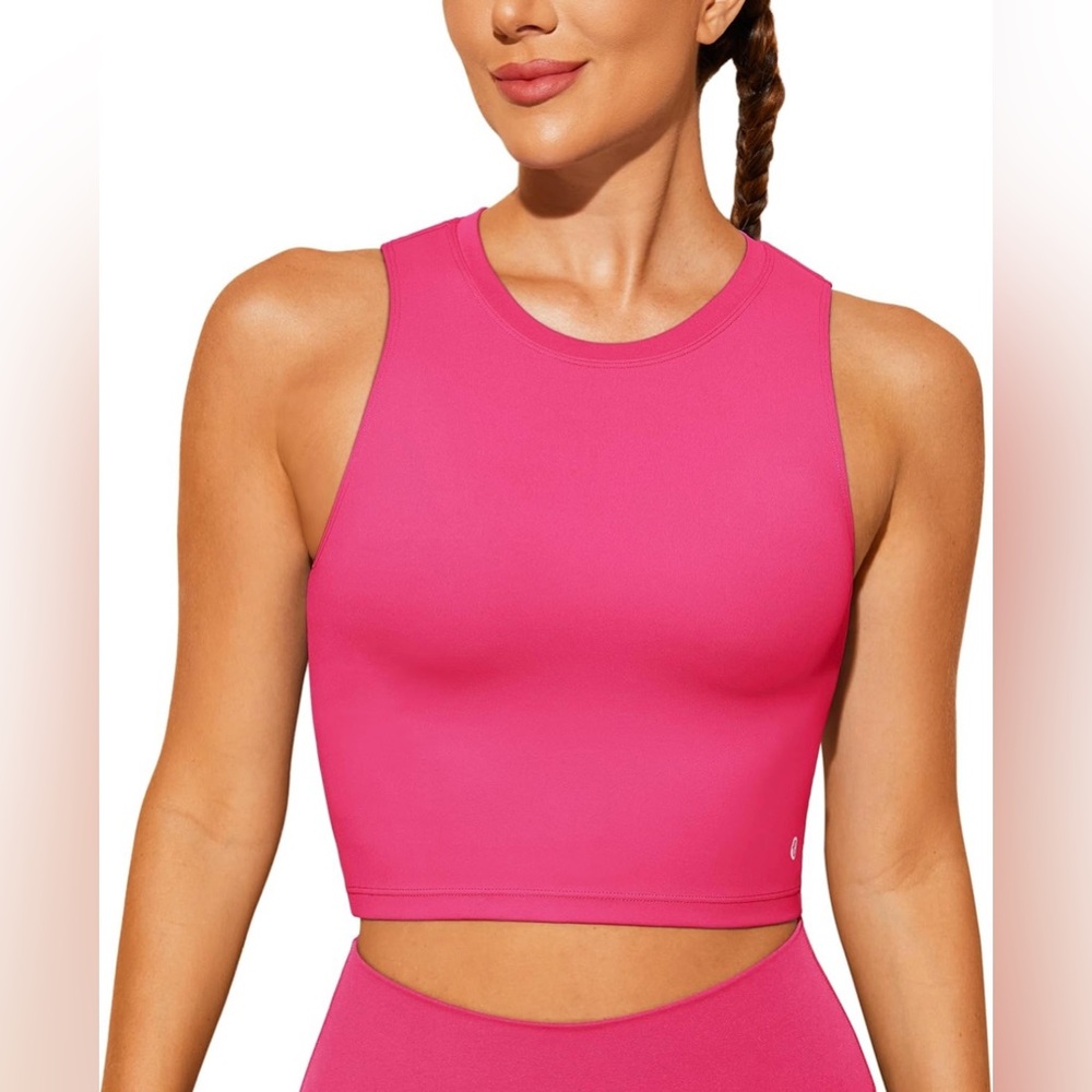 Natural Feelings Sports Bras for Women,Sleeveless Fitness Crop Tops, Pink - NWT